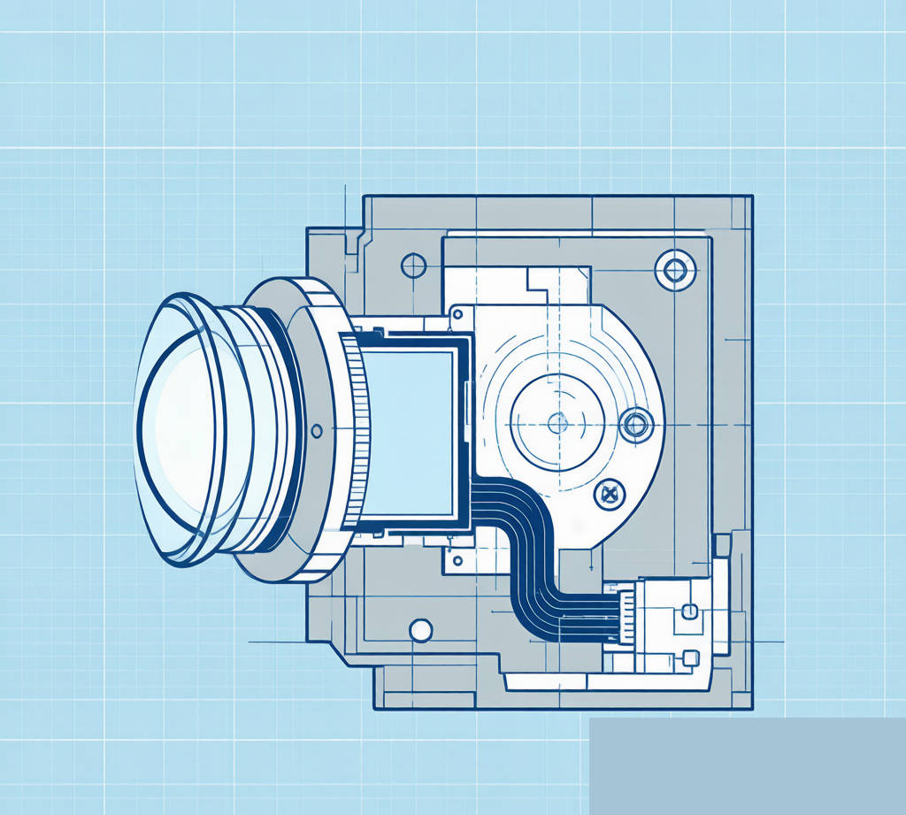8MP camera module cross-section